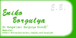 eniko borgulya business card